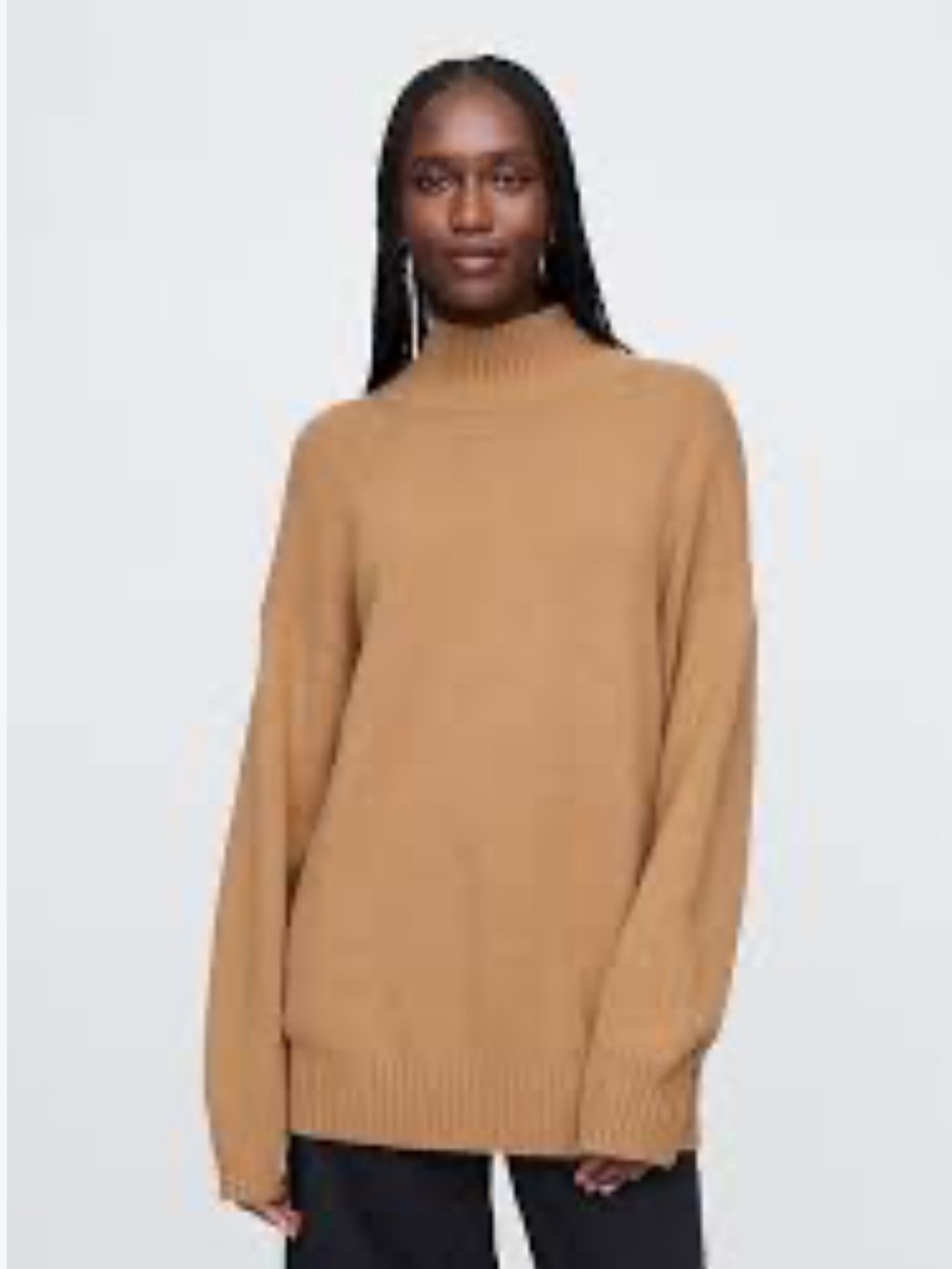 GAP Womens Cashsoft oversized Sweater in Camel